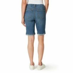 Petite Gloria Vanderbilt Utility Bermuda Jean Shorts -Hot Sale Adult Shop 5947191 ALT