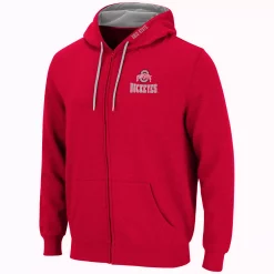 Men's Colosseum Ohio State Buckeyes Full-Zip Fleece Hoodie