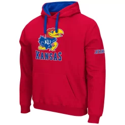 Men's Colosseum Kansas Jayhawks Pullover Fleece Hoodie