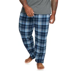 Big & Tall Sonoma Goods For Life® Microfleece Sleep Pants -Hot Sale Adult Shop 5957859 Blue Plaid