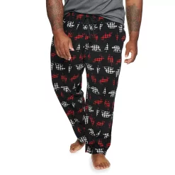Big & Tall Sonoma Goods For Life® Microfleece Sleep Pants -Hot Sale Adult Shop 5957859 Checked Elk Bear