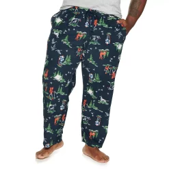 Big & Tall Sonoma Goods For Life® Microfleece Sleep Pants -Hot Sale Adult Shop 5957859 Navy Hikers