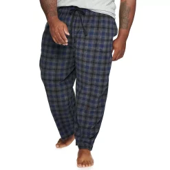 Big & Tall Sonoma Goods For Life® Microfleece Sleep Pants -Hot Sale Adult Shop 5957859 Navy Ombre Plaid
