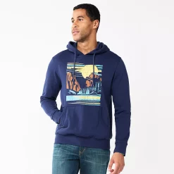 Men's Sonoma Goods For Life® Graphic Fleece Hoodie -Hot Sale Adult Shop 5957862 Navy