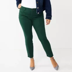 Plus Size DRAPER JAMES RSVP™ Mid-Rise Skinny Jeans -Hot Sale Adult Shop 5957933 Dark Green