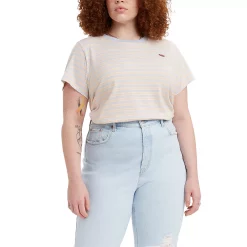 Plus Size Levi's® Logo Perfect Tee -Hot Sale Adult Shop 5983818 Thyme Peach Puree