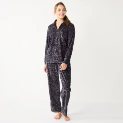 Women's Sonoma Goods For Life® Velour Pajama Shirt & Pajama Pants Sleep Set