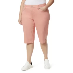 Plus Size Gloria Vanderbilt Kaia Denim Skimmer Shorts -Hot Sale Adult Shop 6102317 Peach Punch