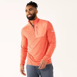 Men's Tek Gear® Mixed Media Pullover -Hot Sale Adult Shop 6119976 Cranberry Coral
