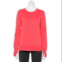 Petite Tek Gear® Ultrasoft Fleece Crewneck Sweatshirt -Hot Sale Adult Shop 6120169 Destiny Coral