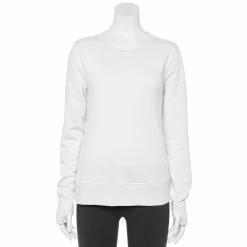 Petite Tek Gear® Ultrasoft Fleece Crewneck Sweatshirt -Hot Sale Adult Shop 6120169 Modern White