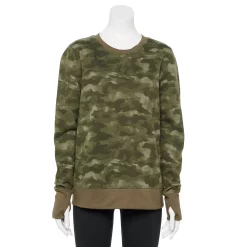 Petite Tek Gear® Ultrasoft Fleece Crewneck Sweatshirt -Hot Sale Adult Shop 6120169 Olive Camo