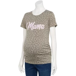 Maternity Sonoma Goods For Life® Fitted Crewneck Graphic Tee -Hot Sale Adult Shop 6120299 Cheetah Mama