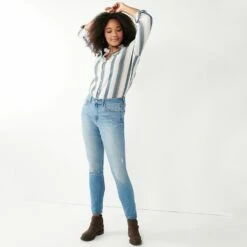 Women's Sonoma Goods For Life® Curvy High-Waisted Skinny Jeans -Hot Sale Adult Shop 6120421 ALT4