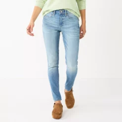Women's Sonoma Goods For Life® Curvy High-Waisted Skinny Jeans -Hot Sale Adult Shop 6120421 Super Light Wash