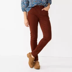 Women's Sonoma Goods For Life® Curvy High-Waisted Skinny Jeans -Hot Sale Adult Shop 6120421 Velvet Wine