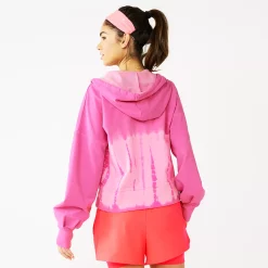 Women's Tek Gear® French Terry Crop Zip-Up Jacket -Hot Sale Adult Shop 6120577 ALT