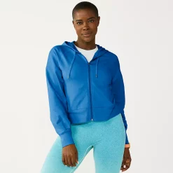 Women's Tek Gear® French Terry Crop Zip-Up Jacket