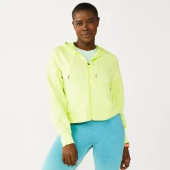 Women's Tek Gear® French Terry Crop Zip-Up Jacket -Hot Sale Adult Shop 6120577 Green Romantica