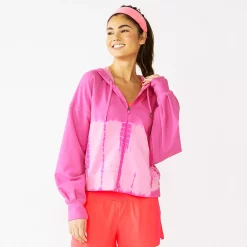 Women's Tek Gear® French Terry Crop Zip-Up Jacket -Hot Sale Adult Shop 6120577 Pink Trillion