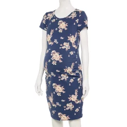 Maternity Sonoma Goods For Life® Everyday T-Shirt Dress -Hot Sale Adult Shop 6120641 Navy Floral