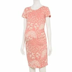 Maternity Sonoma Goods For Life® Everyday T-Shirt Dress -Hot Sale Adult Shop 6120641 Pink Floral