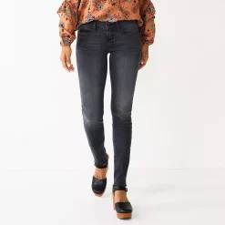 Women's Sonoma Goods For Life® Supersoft Stretch Midrise Skinny Jeans 12 Women's Sonoma Goods For Life® Supersoft Stretch Midrise Skinny Jeans -Hot Sale Adult Shop 6124976 Gray Raw Hem