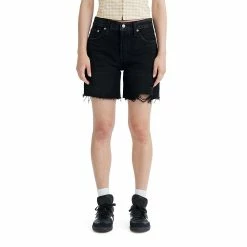 Women's Levi's® 501™ Mid-Thigh Frayed Jean Shorts