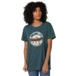 Women's Wrangler Boyfriend Graphic Tee -Hot Sale Adult Shop 6142130 Cobalt Wrangler Logo