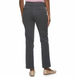 Women's Croft & Barrow® Effortless Stretch Pull-On Mid-Rise Straight-Leg Pants -Hot Sale Adult Shop 6142232 ALT