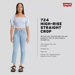 Women's Levi's® 724™ High Rise Straight Crop Jeans -Hot Sale Adult Shop 6142237 ALT98