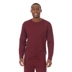 Men's Cuddl Duds® Essentials Pajama Top -Hot Sale Adult Shop 6142320 Burgundy