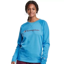 Women's Champion® Powerblend Fleece Boyfriend Sweatshirt -Hot Sale Adult Shop 6142415 Balboa Blue