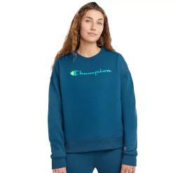 Women's Champion® Powerblend Fleece Boyfriend Sweatshirt -Hot Sale Adult Shop 6142415 Fresh Teal