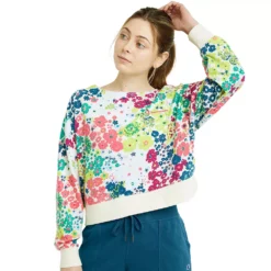 Women's Champion® Campus French Terry Crewneck Sweatshirt -Hot Sale Adult Shop 6142655 Flower Power Natural