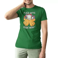 Men's Holiday Character Tees -Hot Sale Adult Shop 6142724 Green Garfield