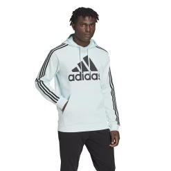 Big & Tall adidas Essential 3-Stripes Badge of Sport Hoodie -Hot Sale Adult Shop 6171344 Almost Blue