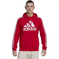 Big & Tall adidas Essential 3-Stripes Badge of Sport Hoodie -Hot Sale Adult Shop 6171344 Scarlet