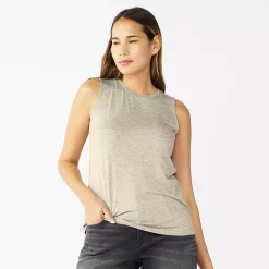 Nine West Essential Easy High-Neck Tank -Hot Sale Adult Shop 6171805 Dusty Salt Heather