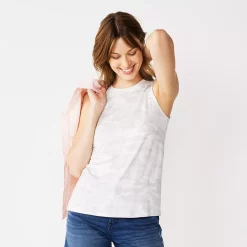 Nine West Essential Easy High-Neck Tank -Hot Sale Adult Shop 6171805 Gray Camo