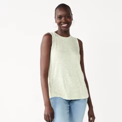 Nine West Essential Easy High-Neck Tank -Hot Sale Adult Shop 6171805 Sage Wood Diagonal