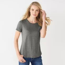 Women's Nine West Essential Crewneck Tee -Hot Sale Adult Shop 6172706 Dark Storm Heather