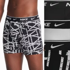 Men's Nike Dri-FIT Essential 3-pack Stretch Boxer Briefs -Hot Sale Adult Shop 6196492 Black Gray Black