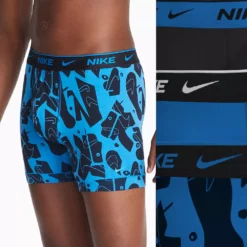 Men's Nike Dri-FIT Essential 3-pack Stretch Boxer Briefs -Hot Sale Adult Shop 6196492 Blue Print Black