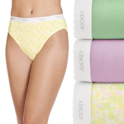 Women's Jockey® Classics 3-pk. French Hi-Cut Panty Set 9481 -Hot Sale Adult Shop 830800 Soft Mauve Serene Flor
