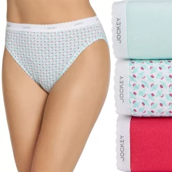 Women's Jockey® Classics 3-pk. French Hi-Cut Panty Set 9481 -Hot Sale Adult Shop 830800 Tiny Tulips Asst